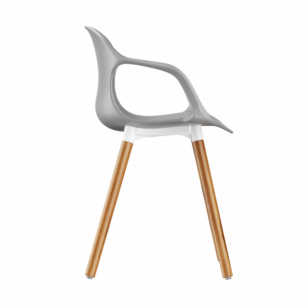 Стул ELIOS серый new (деревянные ножки) PP1007NGD